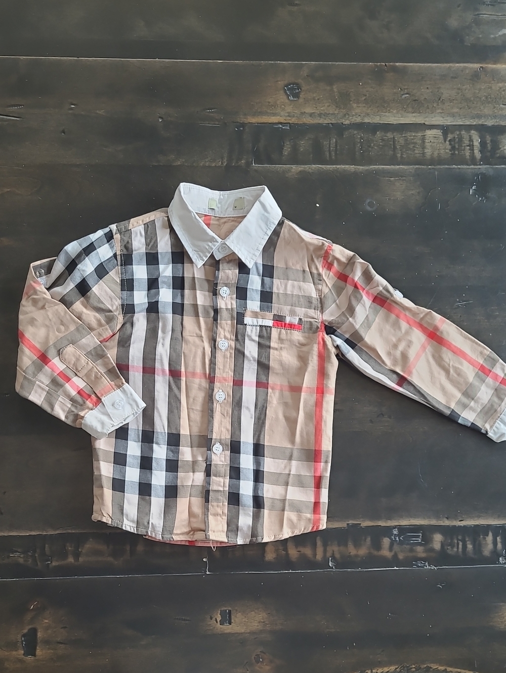 Size 2-3 Boys Checkered Button Down Shirt